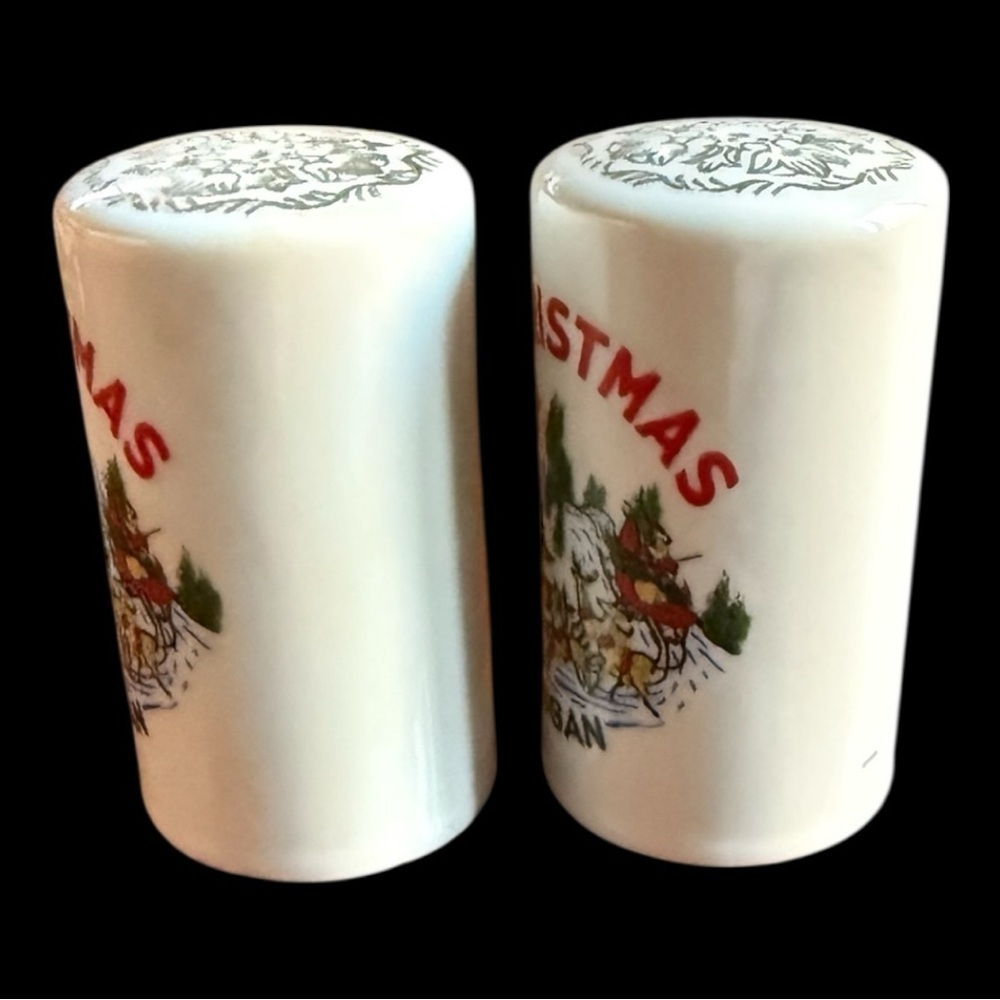 Vintage Souvenir Salt and Pepper Shakers from Christmas, Michigan - Picture 2 of 8